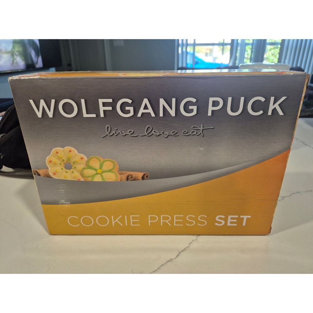 Wolfgang Puck Cookie Press Set 23 Piece Stainless Steel Decorating Kit‎ Black